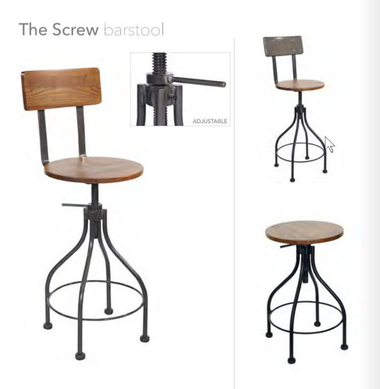 SCREW SERIES FURNITURE BY BFM SEATING BAR STOOL SIDE CHAIR